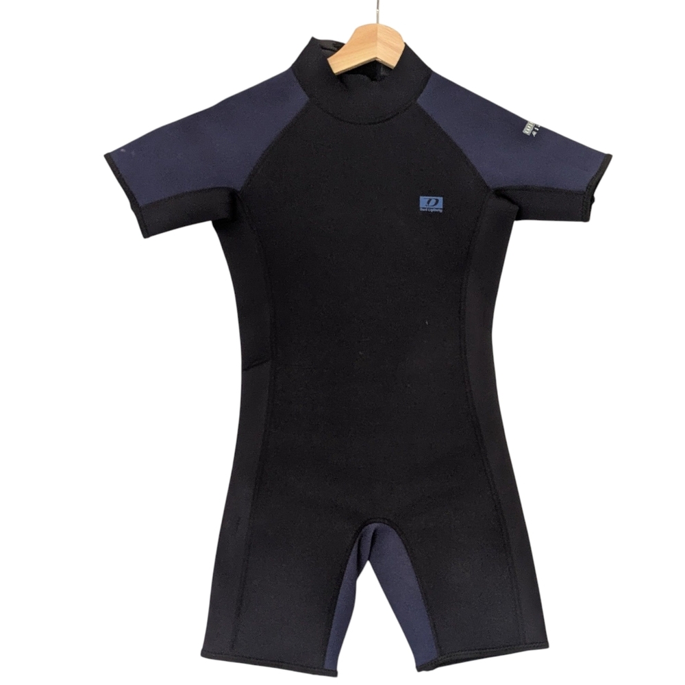 Dark Lightning Explorer Kid's Wetsuit Neoprene Short Sleeve and Leg, Youth 14